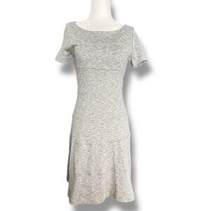 Paul & Joe Sister Gray Short Sleeve Fit & Flare Scoop Neck Knit Dress Size 36